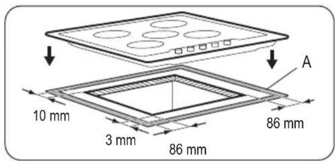 10 mm, 3 mm, 86 mm, 86 mm, A.