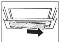 Diagram of a mechanical component with an arrow indicating direction. No text or symbols.