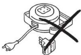 Simple line drawing of a device with a plug and switch, no text or symbols present