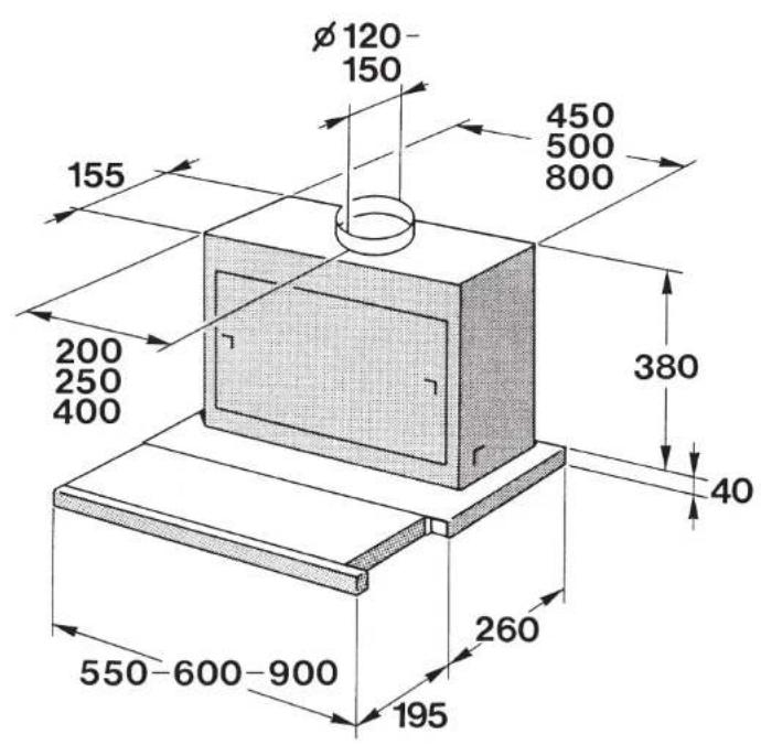 Ø120-150 450 500 800 155 200 250 400 380 40 260 550-600-900 195