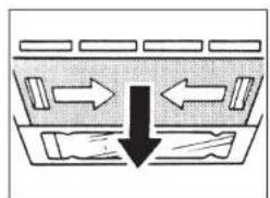 Diagram showing airflow or fluid flow between two containers with directional arrows indicating movement (no text or symbols).