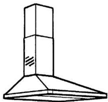 Dessin au trait d'une cheminée avec une base conique et un sommet triangulaire (sans texte ni symboles).