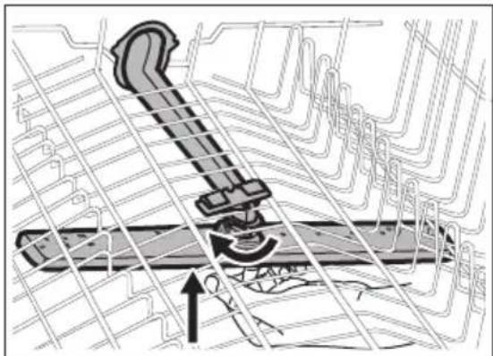 AEG F66702M0P - Limpar o braço aspersor superior - 1