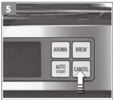 5 AROMA BREW AUTO START CANCEL
