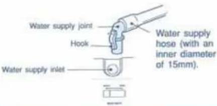 Water supply joint Hook Water supply inlet Water supply hose (with an inner diameter of 15mm).