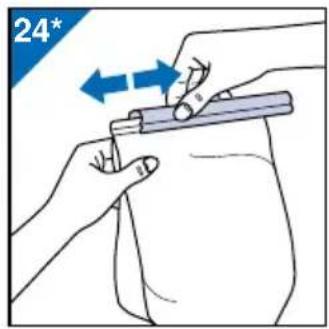 Illustration of hands holding a pen with arrows indicating movement (no text or symbols)