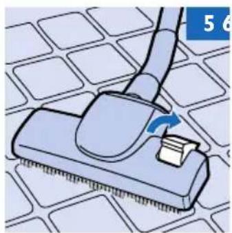 Illustration of a cleaning brush applying material to a tiled floor (no text or symbols)
