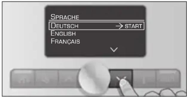 SPRACHE DEUTSCH → START ENGLISCH FRANZÖSISCH