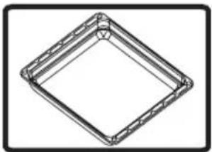 Pure geometric diagram of a diamond-shaped frame with no text, numbers, or symbols.
