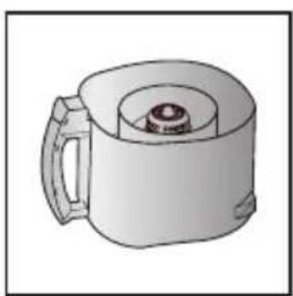 Illustration of a cylindrical mechanical device with a handle and central knob (no text or symbols).