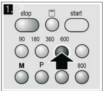 1. stop start 90 180 360 600 M P 800