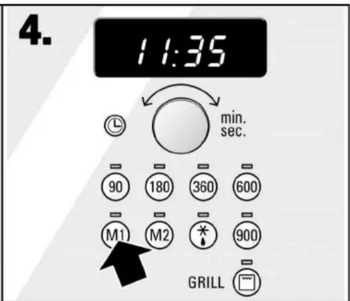4. 11:35 min. sec. 90 180 360 600 M1 M2 * 900 GRILL