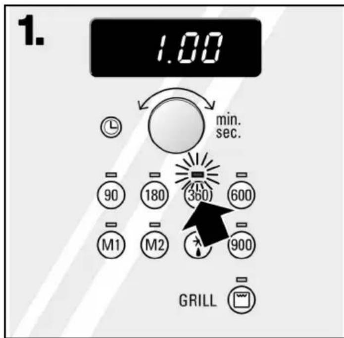 1. 1.00 min. sec. 90 180 360 600 M1 M2 900 GRILL