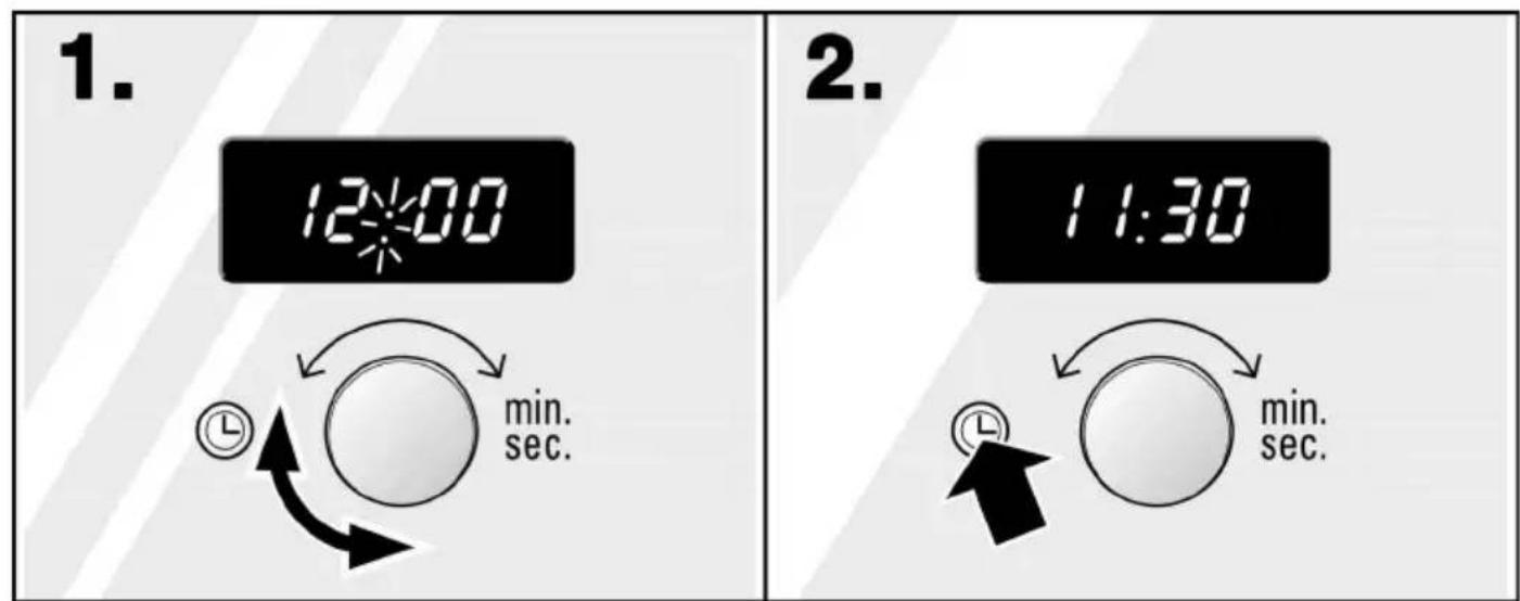 1. 12:00 min. sec. 2. 11:30 min. sec.