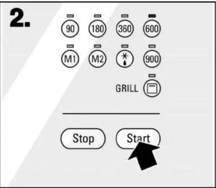 2. 90 180 360 600 M1 M2 * 900 GRILL Stop Start