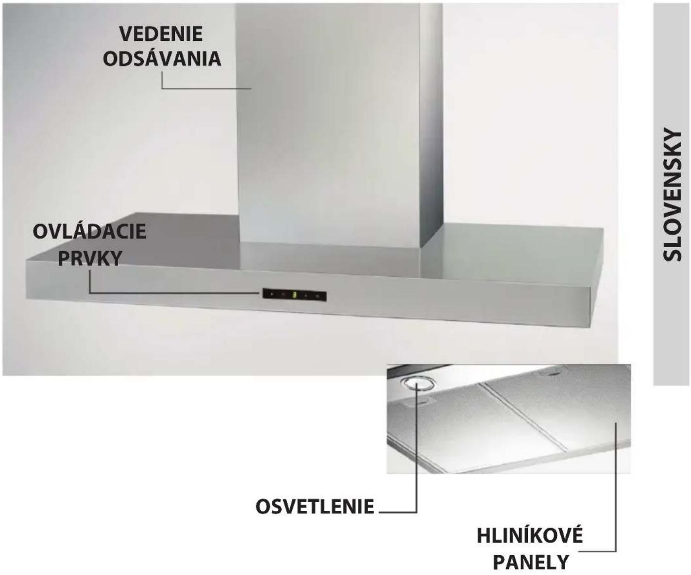 VEDENIE ODSÁVANIA OVLÁDACIE PRVKY OSVETLENIE HLINÍKOVÉ PANELY SLOVENSKY