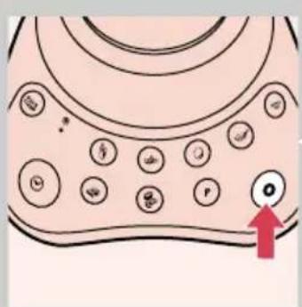 Diagram of a device with labeled components and an arrow pointing to a circular symbol, likely indicating a component or process.