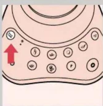 Diagram of a device with labeled buttons and an upward arrow, likely indicating a function or operation.