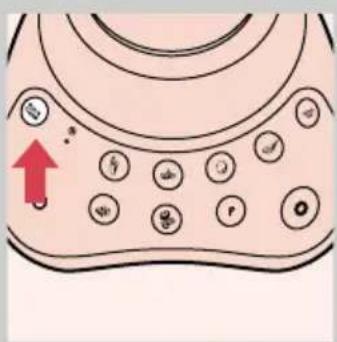 Diagram of a device with labeled buttons and an upward arrow, likely indicating a process or function.