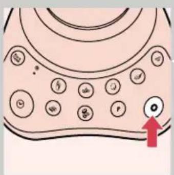 Diagram of a device with circular components and a red arrow pointing to a circular element (no text or symbols present)