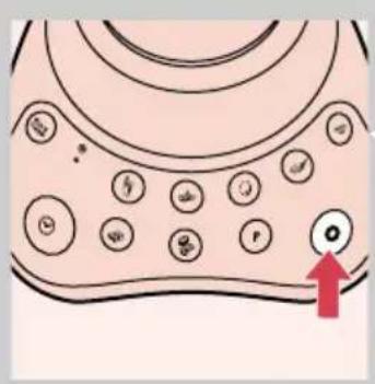 Diagram of a device with labeled circular components and an arrow pointing to a circular element, likely indicating a component or process.