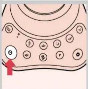 Diagram showing a device with labeled circular components and a red arrow pointing to a circular element, likely indicating a component or interaction.