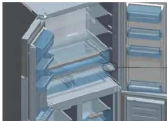 SHARP SJ-F1526E0I-EU - Botón de ventilación para el cajón de verduras - 1