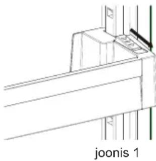 Technical line drawing of a structural joint or bracket with no visible text or symbols.
