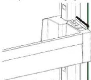 Technical line drawing of a structural joint or bracket (no text or symbols)