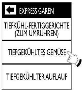 EXPRESS GAREN TIEFKÜHL-FERTIGGERICHTE (ZUM UMRÜHREN) TIEFGEKÜHLTES GEMÜSE TIEFGEKÜHLTER AUFLAUF