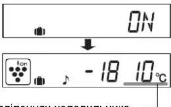 ON - 18 10°C діпленнях холодильника