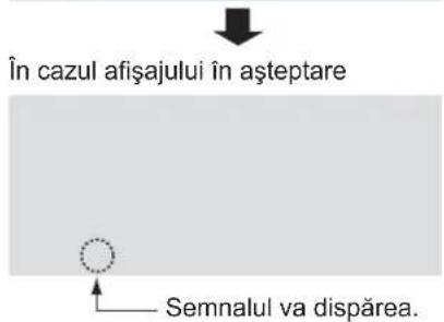 În cazul afișajului în așteptare Semnalul va dispărea.