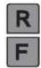 Diagram showing a hand cursor clicking a triangle next to a symbol labeled '4' with 'R' and 'c', likely illustrating a UI or control interface.