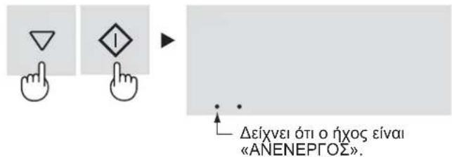 Δείχνει ότι ο ήχος είναι «ΑΝΕΝΕΡΓΟΣ».