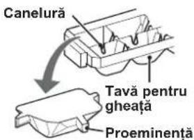 Canelură Tavă pentru gheata Proeminentă