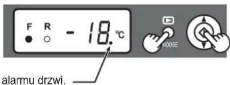 F R - 18.0°C alarmu drzwi.