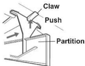 Claw Push Partition