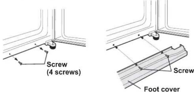Screw (4 screws) Screw Foot cover