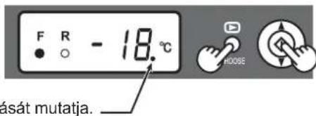 F R - 18.0°C ását mutatja.
