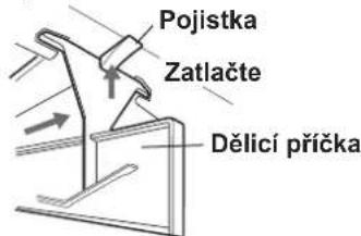 Pojistka Zatlačte Dělicí příčka