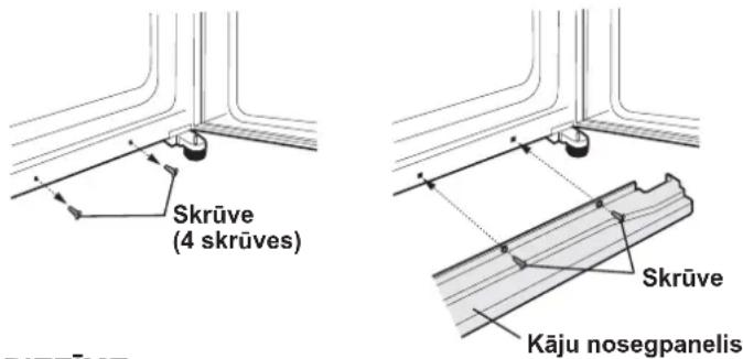 Skrūve (4 skrūves) Skrūve Kāju nosegpanelis