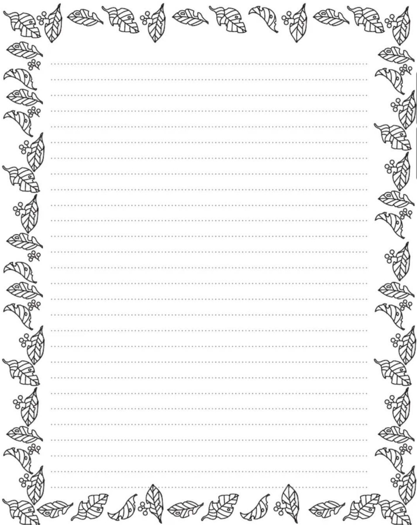 Decorative border frame with leaf motifs and dotted lines.