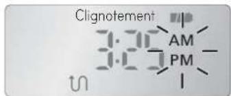 Clignotement 3:25 AM PM