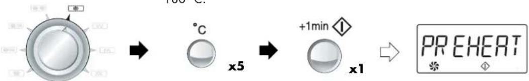 graph LR A["Electricity meter"] --> B["100°C"] B --> C["+1min"] C --> D["PREHEAT"]