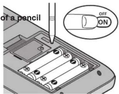 of a pencil OFF ON