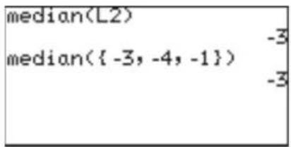 median(L2) -3 median({-3,-4,-1}) -3