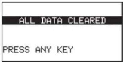 ALL DATA CLEARED PRESS ANY KEY