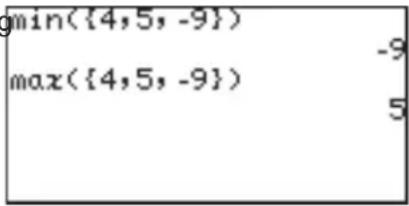 min({4,5,-9}) max({4,5,-9}) -9 5