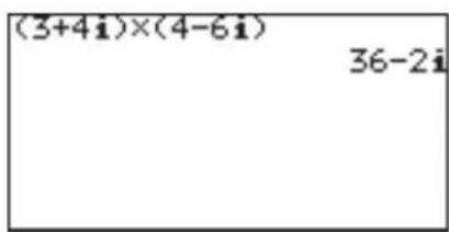 (3+4i)×(4-6i) 36-2i