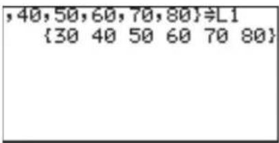 {30,40,50,60,70,80}→L1 {30 40 50 60 70 80}